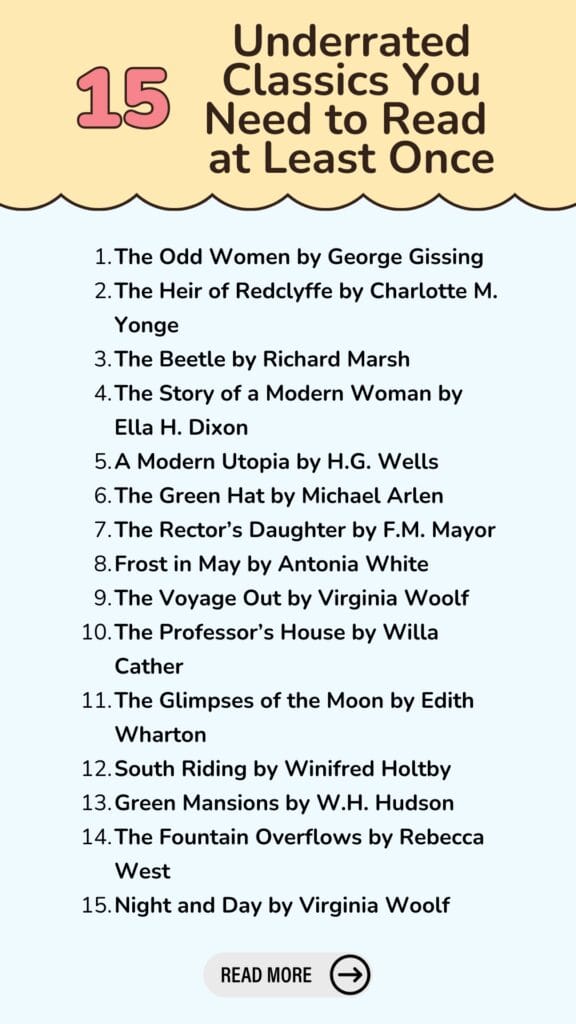 15 Underrated Classics You Need to Read at Least Once