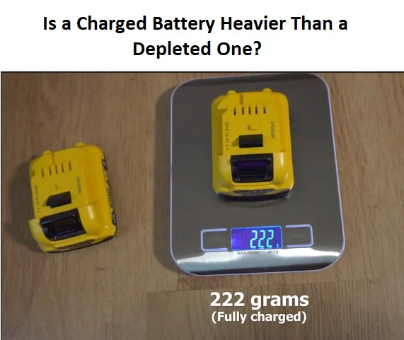 Is a Charged Battery Heavier Than a Depleted One?