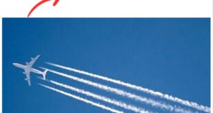 Why do aircraft leave contrails in the sky?