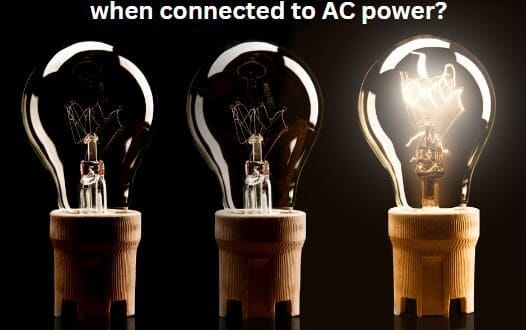 Why do incandescent lamps blink when connected to AC power?