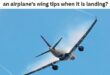 What is the white smoke that trails behind an airplane's wing tips when it is landing?